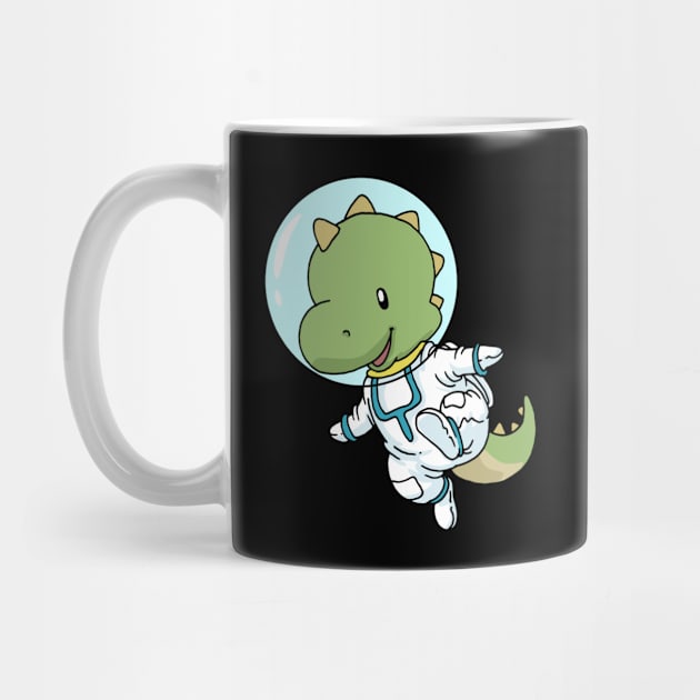 Space Dinosaur Funny Dinosaur Gift by CatRobot